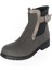 K098 Gri Yağlı Nubuk Büyük Numara Rahat Kalıp Kadın Bot 6