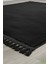 Post/peluş Yıkanabilir Kaymaz Taban Yumşacık Siyah Örgü Saçaklı Modern ve Şık Salon Oturma Odası Mutfak Çocuk Odası Koridor Antre Halısı 6
