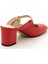 2405 Kırmızı Büyük Numara Kadın Terlik Ayakkabı 3