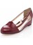 17309 Bordo Transparan Büyük Numara Gündelik Kadın Ayakkabısı 4