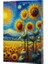 Van Gogh 4 - Ayçiçekleri Çizgili Yan Boyamalı Defter 1