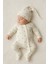 Tuembaby% 100 Pamuk Lale Desenli Şapkalı Uzun Kollu Patikli Unisex Bebek Tulumu 1