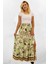 Viskon Kumaş Yırtmaçlı Çiçek Desenli Uzun Etek 1
