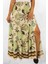 Viskon Kumaş Yırtmaçlı Çiçek Desenli Uzun Etek 4