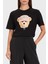 Teddy Baskılı % 100 Pamuk Relaxed Fit Bisiklet Yaka T Shirt V5BI09I3Z14 Bayan T Shirt V5BI09 I3Z14 Jblk 1