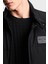 Kapitoneli Logolu Regular Fit Dik Yaka Mont Erkek Mont EM003278 AF18499 UC001 4