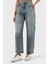 Pamuklu Relaxed Fit Normal Bel Düz Paça Jeans Bayan Kot Pantolon XW000100 AF14483 MB001 5