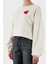 % 100 Pamuk Comfort Fit Minimal Desenli Sweat Bayan Sweat EW002122 AF12538 U1144 4