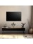 Flora Mass Dekoratif Tv Ünitesi 150 cm (Meşe-Siyah) 1
