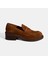 Kadın Taba Topuklu Süet Loafer 2