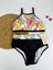 Kadın Şık Etnik Desenli Crop Bikini Takımı 1