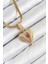 316L Çelik Zirkon Taşlı Kanatlı Kalp Model Gold Renk Kadın Kolye TG27BKO10533 1