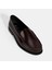 Kadın Bordo Klasik Deri Loafer 5