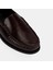 Kadın Bordo Klasik Deri Loafer 6