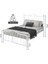 Argimo Bella Çift Kişilik Ferforje Metal Karyola Beyaz 5