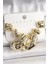 Gold Renk Yonca Damla Halka Model Ccb Plastik Kadın Küpe Seti TG27BKP10028 1