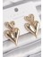 Pirinç Gold Renk Sallantı Kalp Model Kadın Küpe TG27BKP10233 1