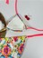 Beyaz Çiçek Desenli Yandan ve Boyundan Bağlamalı Şık Kadın Bikini Takımı 4