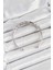 Pirinç Gümüş Renk Arpa Zirkon Taşlı Kadın Bileklik TG27BB7064 2