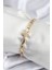 Pirinç Vıp Seri Gold Renk Zirkon Taşlı Yıldız Model Kadın Bileklik TG27BB7931 1