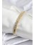 Pirinç Vıp Seri Gold Renk Zirkon Taşlı Arpa Model Kadın Bileklik TG27BB7928 1
