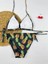 Ananas Desenli Ipli Üçgen Kadın Bikini Takımı 3