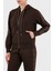New Hooded Regular Fit Kapüşonlu Yaka Logolu Fermuarlı Sweat W5YQ05KBYE2 Bayan Sweat W5YQ05 Kbye2 G1EB 5