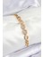 Pirinç Zirkon Taşlı Oval Model Gold Renk Kadın Bileklik TG27BB7543 1