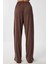 Geniş Paça Dökümlü Modal Pantolon LUB0208 Kahverengi 5