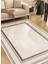 Bloom BM05 Gri Krem Akrilik Üst Kalite Salon Halısı Avangard Modern Çerçeve Desen 3
