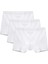 8901 Beyaz Renk Erkek Çocuk 3'lü %100 Pamuk Ribana Boxer 1
