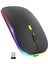Kablosuz Wireless 2.4g Bluetooth Sessiz Mouse Şarj Edilebilir Rgb Renkli Ergonomik Tasarımlı 2