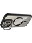 Apple iPhone 15 Pro Max Remim Lensli Magsafe Standlı Kapak - SIYAH-(5796) - FEİ9367-9926 3