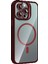 Apple iPhone 14 Pro Max Remim Lensli Magsafe Standlı Kapak - BORDO-(5796) - FEİ5066-5956 2