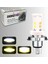 H4 Uzun Kısa Seramik Gövde LED Far Ampul 12-24V Beyaz Amber Sarı 3 LED Far Lambası 18W 1800 Lm 1