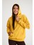 Kapşonlu Sweatshirt Hoodie Hardal 4
