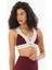 V Yaka Toparlayıcı Spor Sütyen Bordo Meissa 4