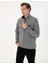 Erkek Gri Regular Fit Yarım Fermuarlı Polar Sweatshirt 50314056-VR024 3