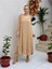 VL11199 Askılı Düz Vual Elbise Camel 1