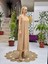 VL11199 Askılı Düz Vual Elbise Camel 2