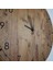 Sessiz Mekanizmalı Ahşap Duvar Saati - Lazer Işlemeli Sayılar - 16.5 Inch Gürgen Ağacı 9