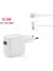 15.5W Çift Girişli Apple iPod iPhone iPad 1-2-3 Şarj Adaptörü + IMF Sertifikalı Makaralı Kablo (Oem) 1