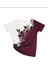 piratikcozumshop BURGUNDY kadın Tişört Gradyan çiçek baskılı bordo dan 2
