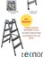Çift Taraflı Dayanıklı 4+4 Metal Basamaklı Merdiven 1