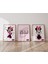 (Çerçevesiz) Minnie Mouse 3lü Kişiselleştirilebilir Poster Seti Çerçevesiz Duvar Posteri 3 Adet 3