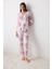 Naya Pembe Gömlek Pantolon Pijama Takımı 7