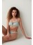 Mint Yeşili Beyaz Dama Desenli Greenlake Side Biye Detaylı Bikini Altı 8