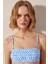 Drip Straplez Dokulu Çok Renkli Bikini Üstü 6