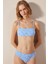 Drip Straplez Dokulu Çok Renkli Bikini Üstü 10