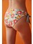 Çok Renkli Nice Çiçek Desenli Yandan Bağlama Detaylı Bikini Altı 6